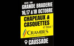 Affiche de la grande braderie Crambes à Caussade, du 16 au 18 octobre 2026